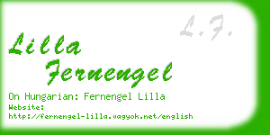 lilla fernengel business card